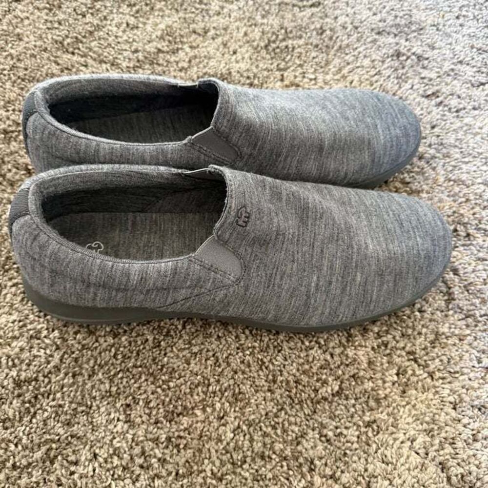 Merinos Women's Grey Merino Wool Slip-On Shoes Size 12‎ Comfort Winter